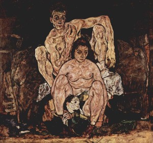 Egon Schiele, La famiglia, 1918.Vienna.
