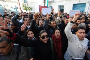  Tunisi, proteste dei movimenti giovanili