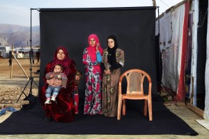 famiglia siriana al campo profughi di Bekaa, in Libano, Foto Mitidieri