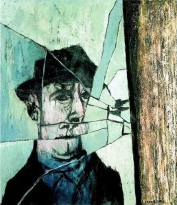 Mino Ceretti, Uomo allo specchio rotto, 1957