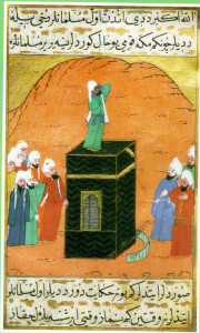  Miniatura turca raffigurante Bilal, lo schiavo nero primo muezzin dell'islam