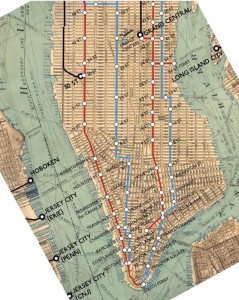 1880, le linee della Elevated a Manhattan, Downtown e Midtown