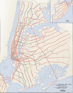 1920, la mappa delle linee della metropolitana.