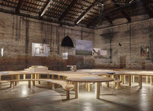 Un dettaglio del padiglione Italia alla Biennale di Venezia 2018