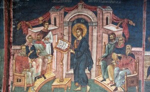 Gesù nella sinagoga di Nazaret, di Giotto