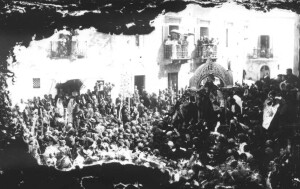 Militello Rosmarino, Processione della vara di San Biagio, anni '10 (ph. Andrea Algerì)