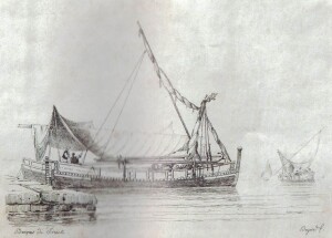 Figura 4. La feluca tipica barca peschereccia napoletana (Bayard, 1832).