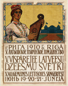 Manifesto del Festival Generale della Canzone Lettone del 1910