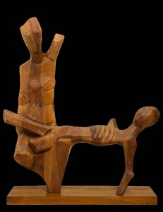 Tito, Deposizione, 1965, legno di noce, cm 135x135x30 (ph. Stefano 