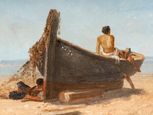  Fig. 10 Capri, Pescatori a riposo, Frank William Warwick Topham (1838-1924) 1863 circa (collezione privata)