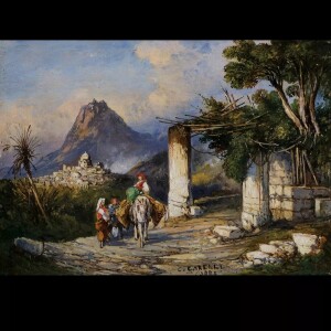 Fig. 15 Gonsalvo Carelli, sulle colline di Capri, fine Ottocento