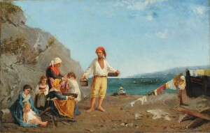 Fig. 3 Capri famiglia di pescatori anonimo XIX Capri collezione privata