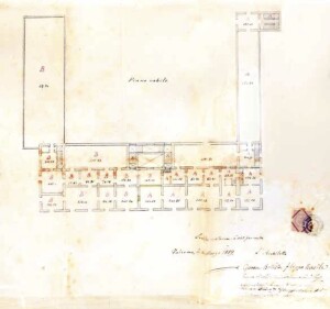 19. G.B.F. Basile, Progetto di divisione della villa, piano nobile