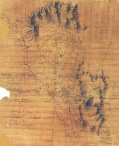 40.Emanuele Zingaropoli, Carta topografica del real Sito dei Colli, 1817 (in basso la proprietà Ajroldi)