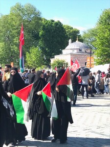 Istanbul, Santa Sofia, Manifestazione Pro Palestina (ph. Fabrizia Vazzana)