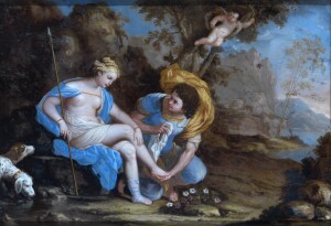 Adone  e Venere, scuola di Luca Giordano, fine sec. XVII