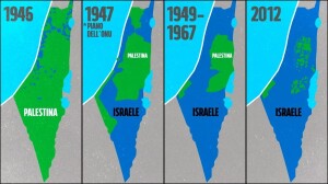 Israele- Palestina, mappa diacronica (da Fanpage.i)