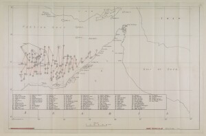 'Map of pearl banks used by Trucial Coast divers' [‎309r] (1/2), British Library: India Office Records and Private Papers, IOR/W/R/15/2/553, f 309, in Qatar Digital Library https://www.qdl.qa/en/archive/81055/vdc_100030518474.0x000015  [accessed 14 September 2024]