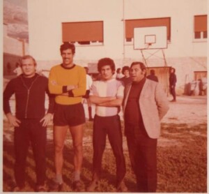 Santo Graziano, Salvatore Sugameli, Diego Ciantro e Bartolo Sieli al campo polisportivo di Trapani (anni ‘70)