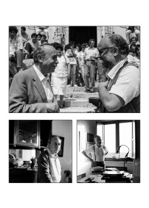 Leonardo Sciascia e Ferdinando Scianna alla festa di Santa Maria del Monte a Racalmuto, 1987; e alla casa della Noce, 1986 (ph. Angelo Pitrone)