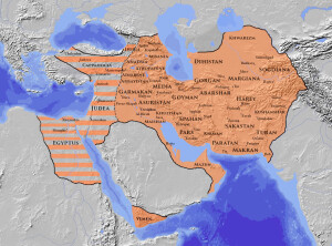 - Estensione approssimativa dell’impero sasanide, da Wikipedia