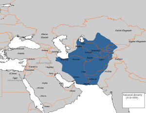 Estensione approssimativa dell’impero Samanide, da Wikipedia; 