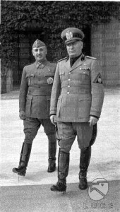 Figura 5 Il generale Franco e Mussolini fotografati durante un incontro a Bordighera