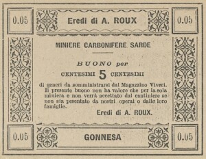 Ghignone in uso a Bacu Abis e nei centri minerari della Società Eredi di A. Roux  